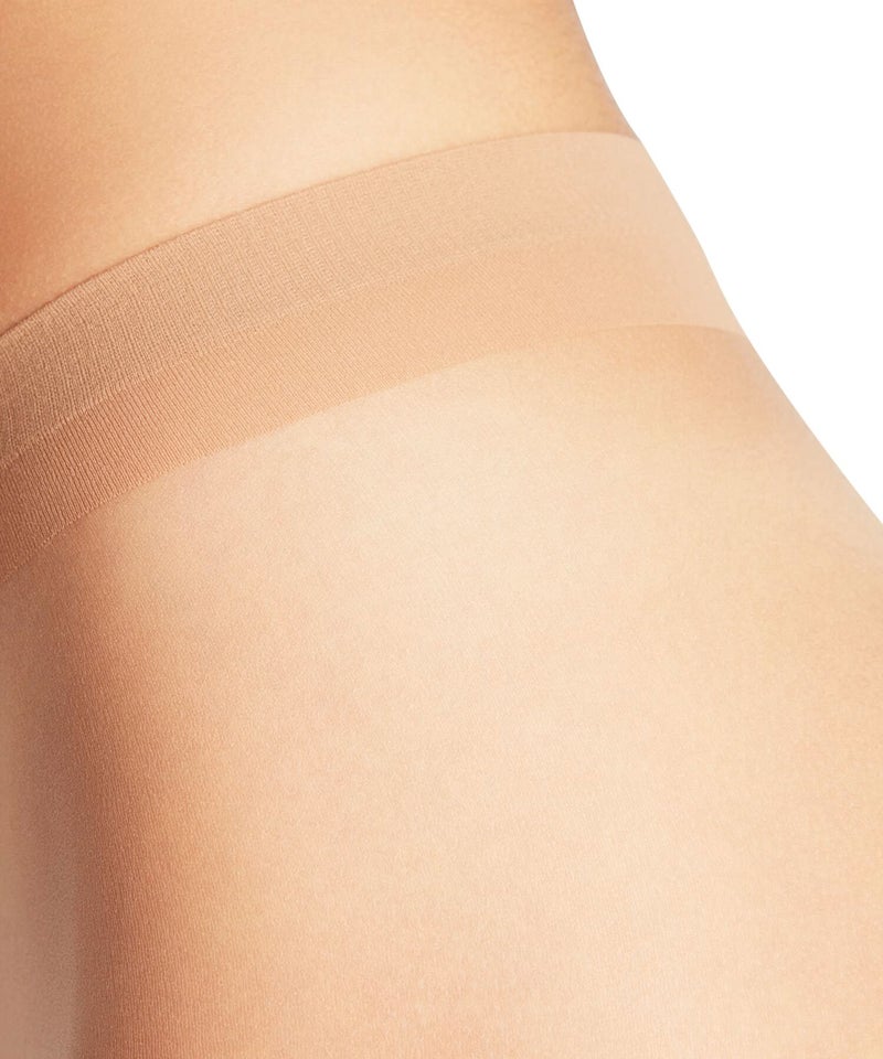 FALKE جوارب فالك النسائية شيلينا 12 دينير، لمسة لامعة، حزام خصر ضيق، شفاف للغاية، نايلون، بيج (بودرة 4169)، L، 1 زوج - Image 3